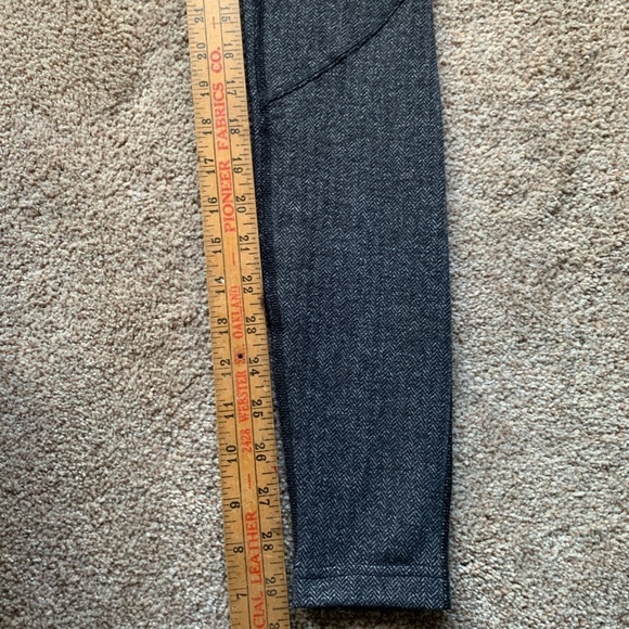 Lululemon 4 Runder Under Rulu Pant Herringbone Black Grey Tight Legging Speed - Picture 11 of 13